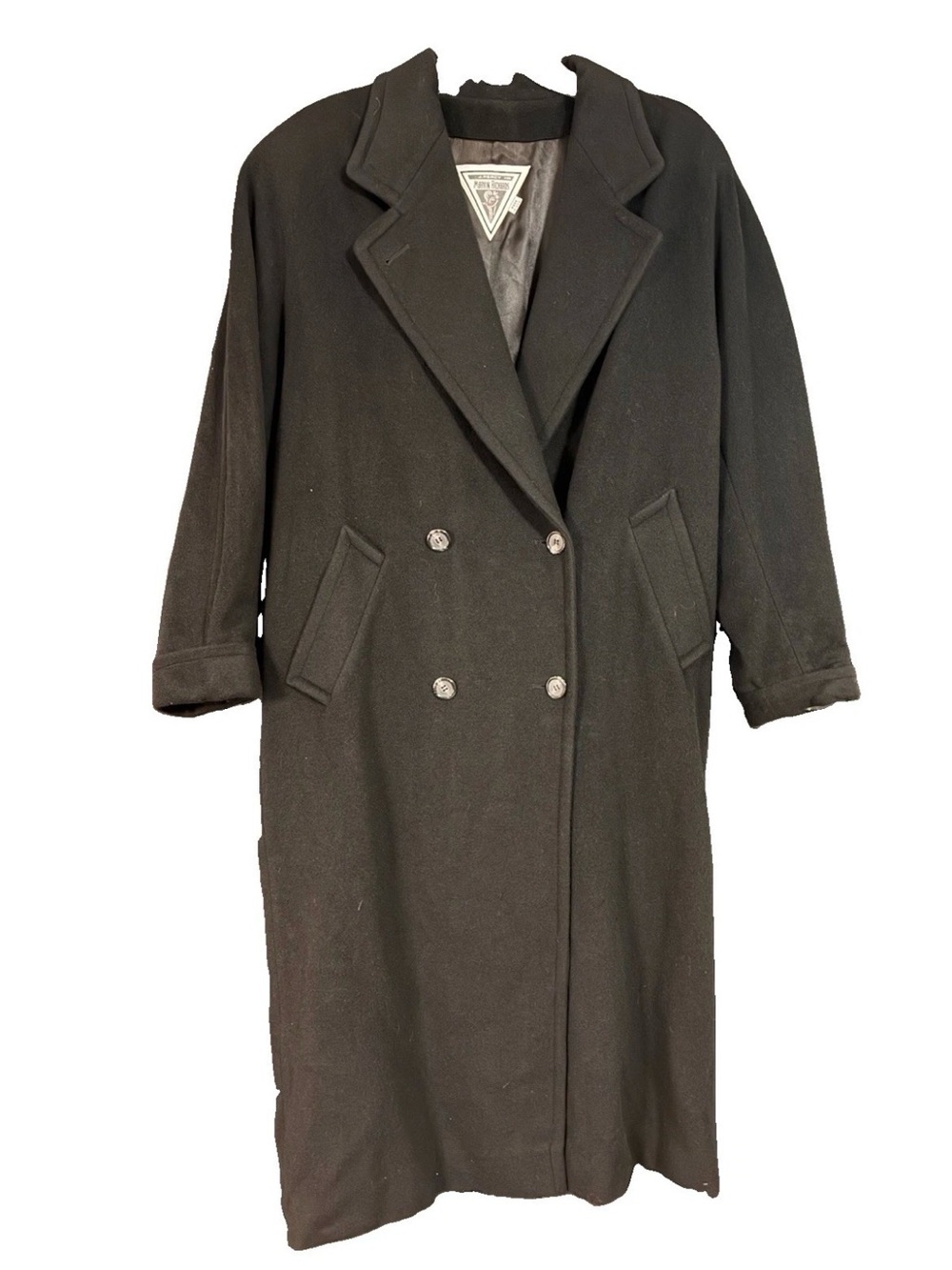 VTG J.Percy Marvin Richards Wool Cashmere Maxi Long Coat sz S/ 6 made in USA
